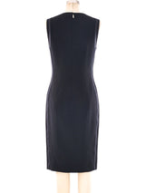 Gianni Versace Ribbon Trimmed Little Black Dress Dress arcadeshops.com