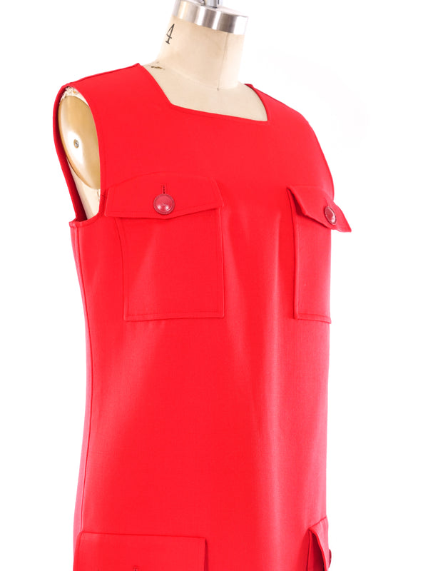 Gianni Versace Red Utility Dress Dress arcadeshops.com