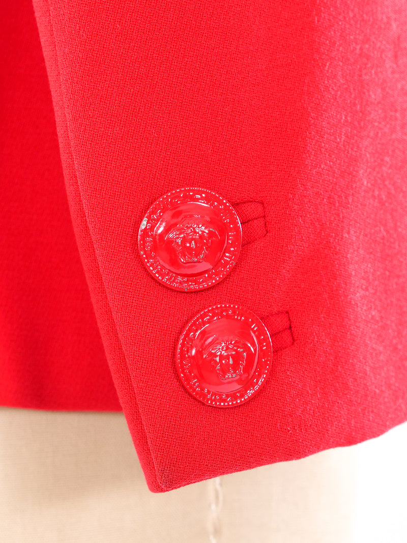 Gianni Versace Tailored Red Wool Blazer Jacket arcadeshops.com