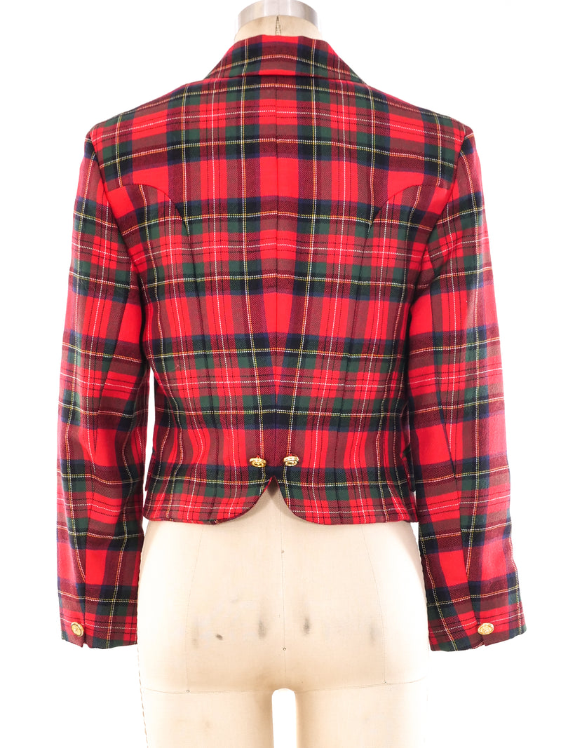 Versus by Gianni Versace Cropped Tartan Jacket Jacket arcadeshops.com