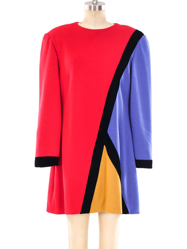 Pierre Balmain Colorblock Mini Dress Dress arcadeshops.com