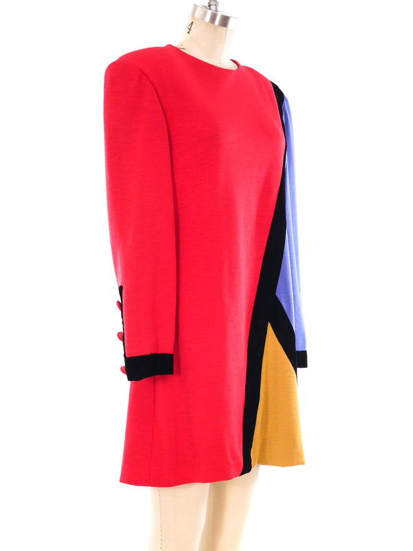 Pierre Balmain Colorblock Mini Dress Dress arcadeshops.com
