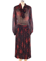 Ted Lapidus Heart Printed Chiffon Dress Dress arcadeshops.com