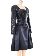 Travilla Sequin Embellished Peplum Dress Dress arcadeshops.com