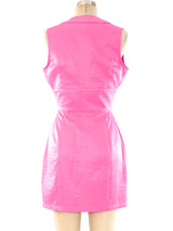 Versace Jeans Couture Bubblegum Technical Mini Dress Dress arcadeshops.com