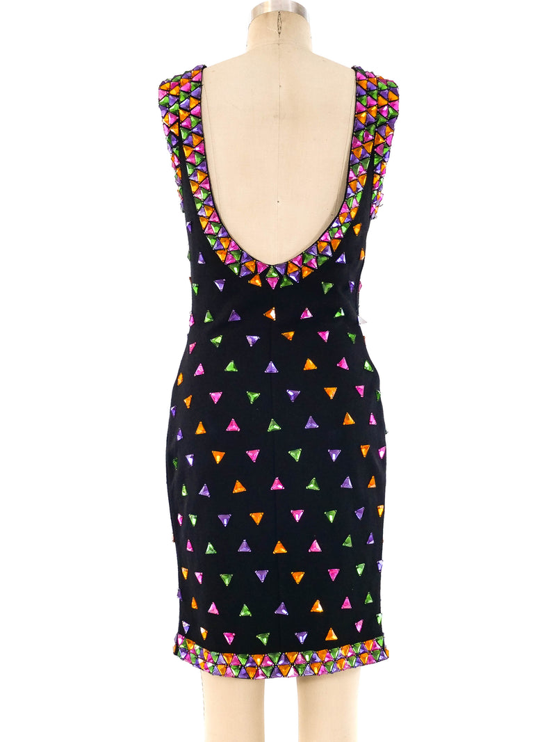 Faux Jewel Embellished Knit Dress Dress arcadeshops.com