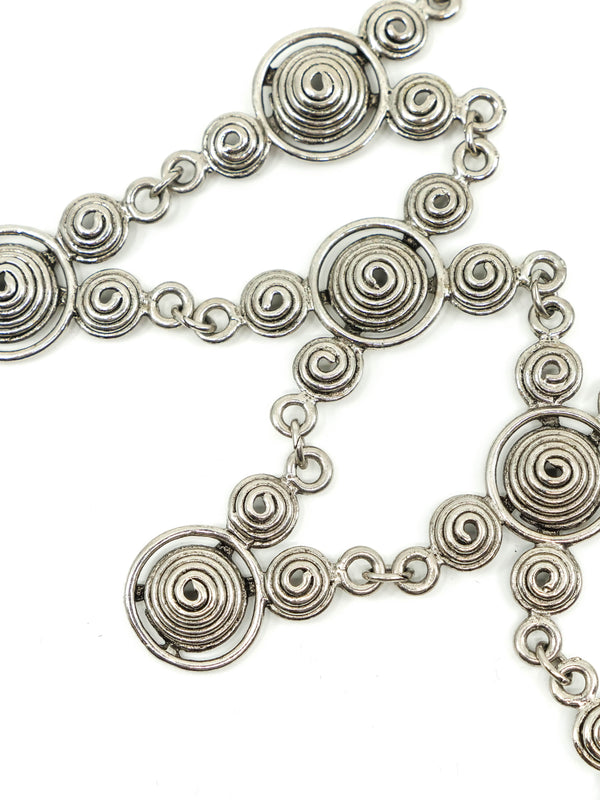 Spiral Linked Bib Necklace Accessory arcadeshops.com