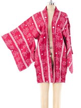 Floral Striped Shibori Kimono Jacket arcadeshops.com