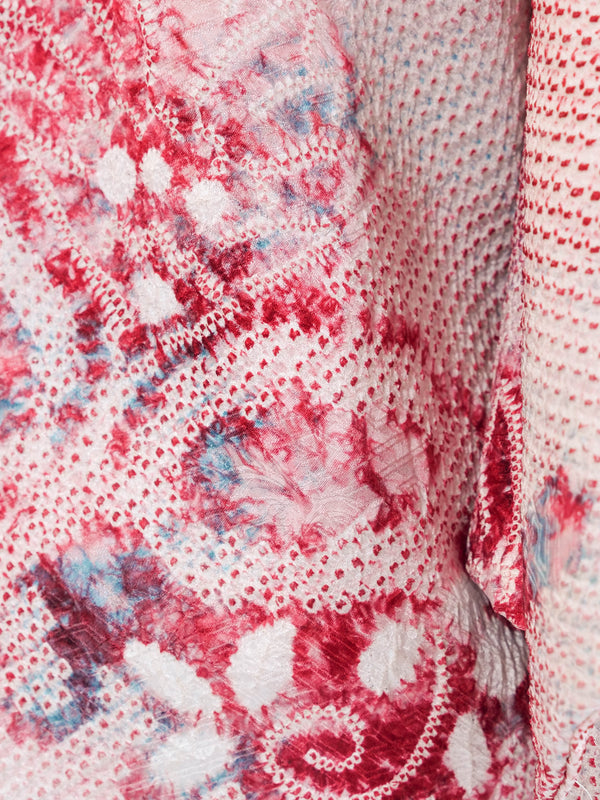 Floral Tie Dye Shibori Kimono Jacket arcadeshops.com