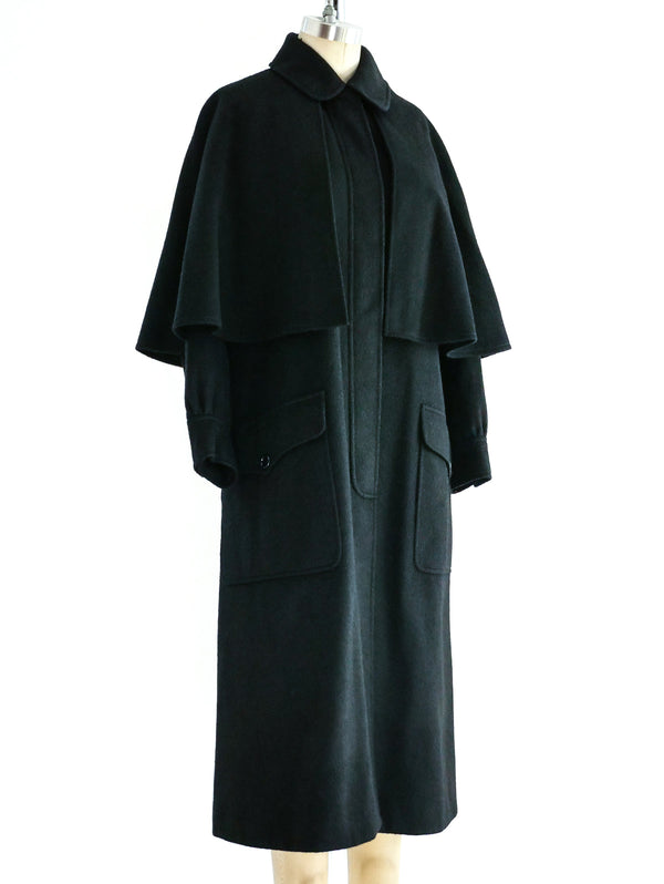 Yves Saint Laurent Caped Overcoat Jacket arcadeshops.com