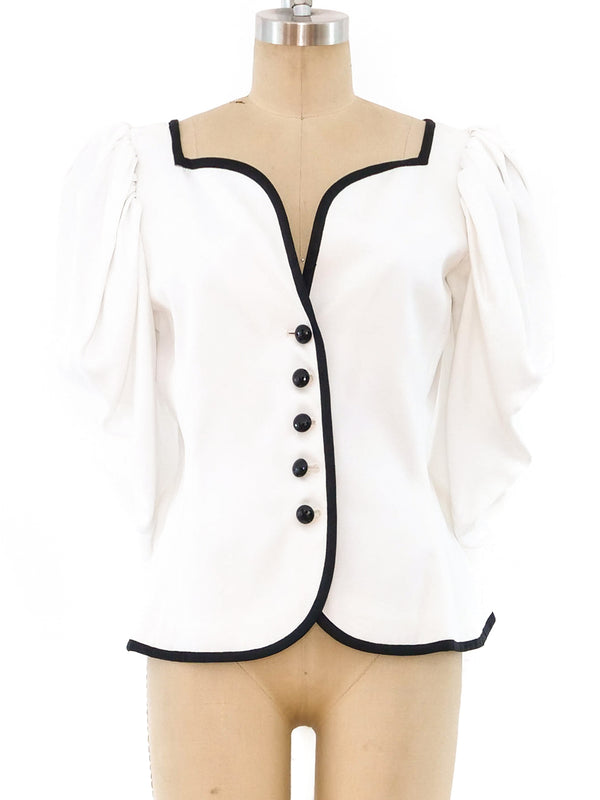 Yves Saint Laurent Puff Sleeve Jacket Jacket arcadeshops.com