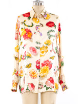 Gucci Flora Silk Shirt Top arcadeshops.com