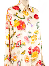 Gucci Flora Silk Shirt Top arcadeshops.com