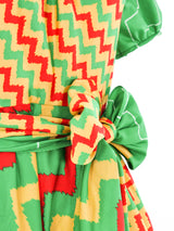 Mixed Chevron Printed Maxi Dress Dress arcadeshops.com