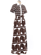 Elephant Printed Maxi Dress Dress arcadeshops.com