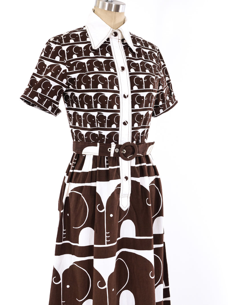 Elephant Printed Maxi Dress Dress arcadeshops.com