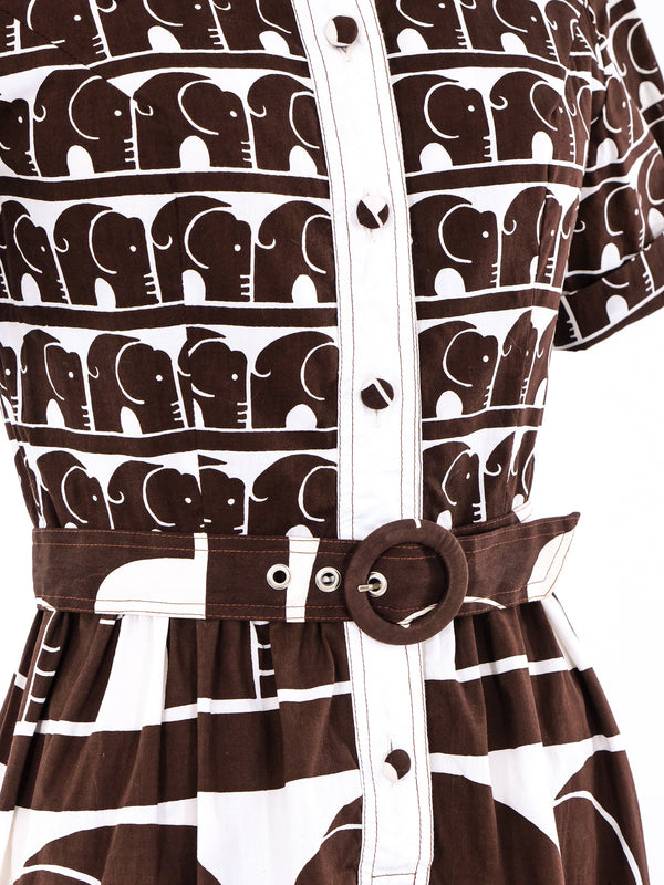 Elephant Printed Maxi Dress Dress arcadeshops.com