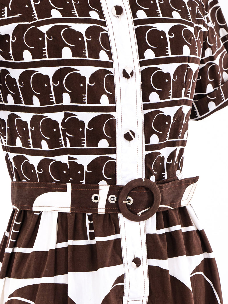 Elephant Printed Maxi Dress Dress arcadeshops.com