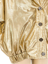 Metallic Gold Puffer Jacket Jacket arcadeshops.com