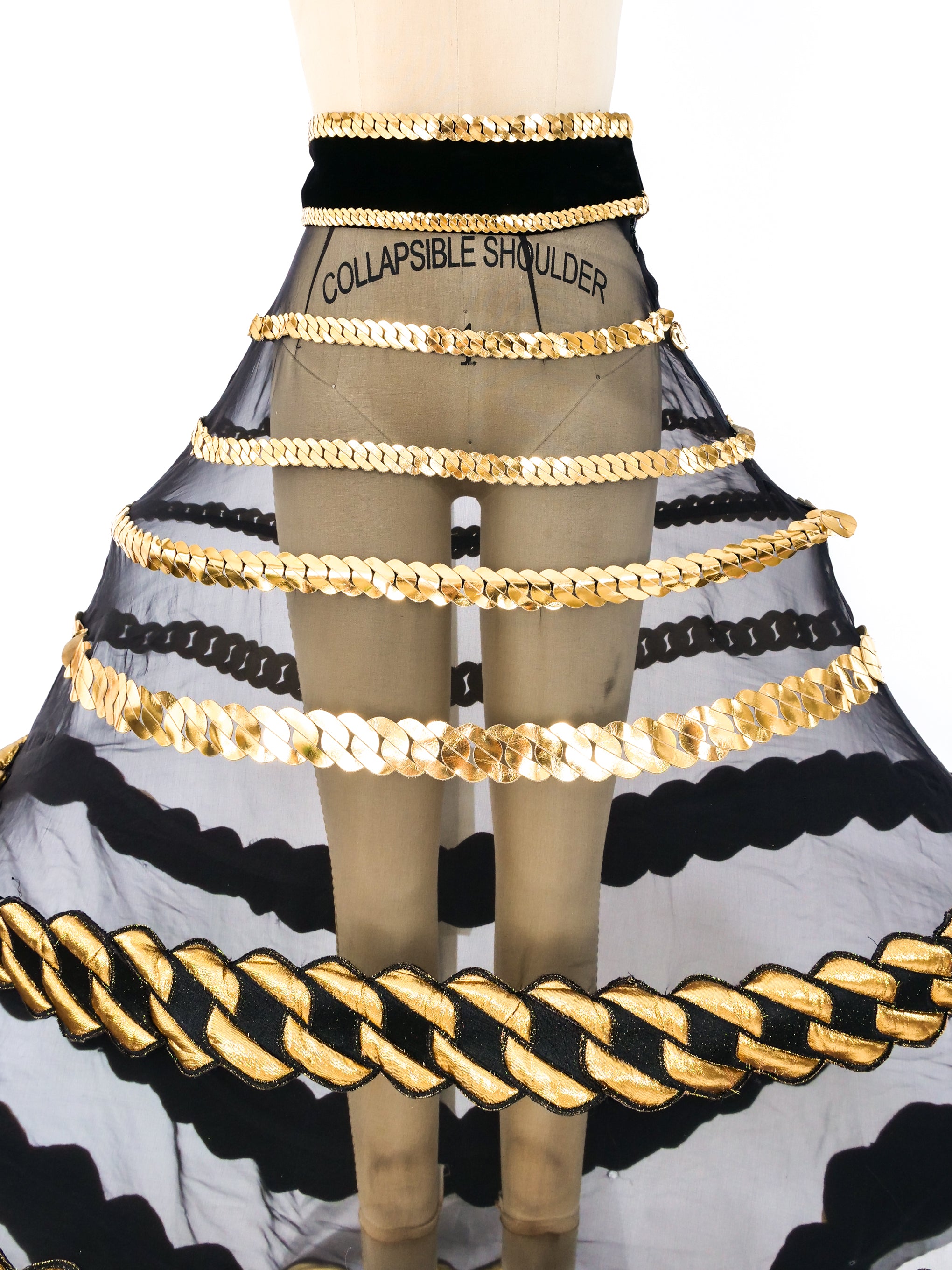 △Jean Paul GAULTIER/button chain skirt-