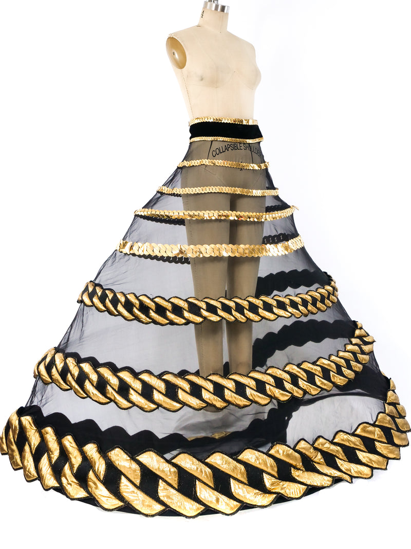 Jean Paul Gaultier Chain Applique Hoop Skirt Bottom arcadeshops.com