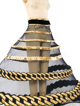 Jean Paul Gaultier Chain Applique Hoop Skirt Bottom arcadeshops.com