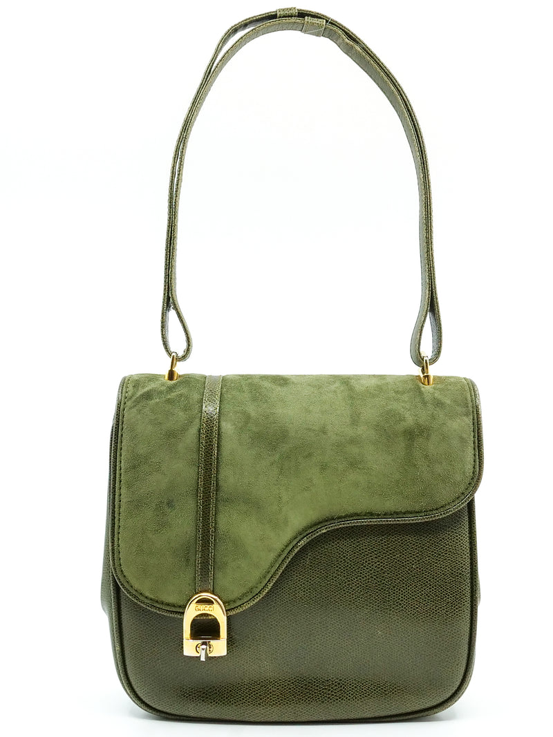 Gucci Olive Leather Shoulder Bag Accessory arcadeshops.com