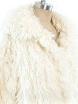 Ivory Yarn Shag Jacket Jacket arcadeshops.com