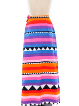 Rainbow Striped Wrap Skirt Bottom arcadeshops.com