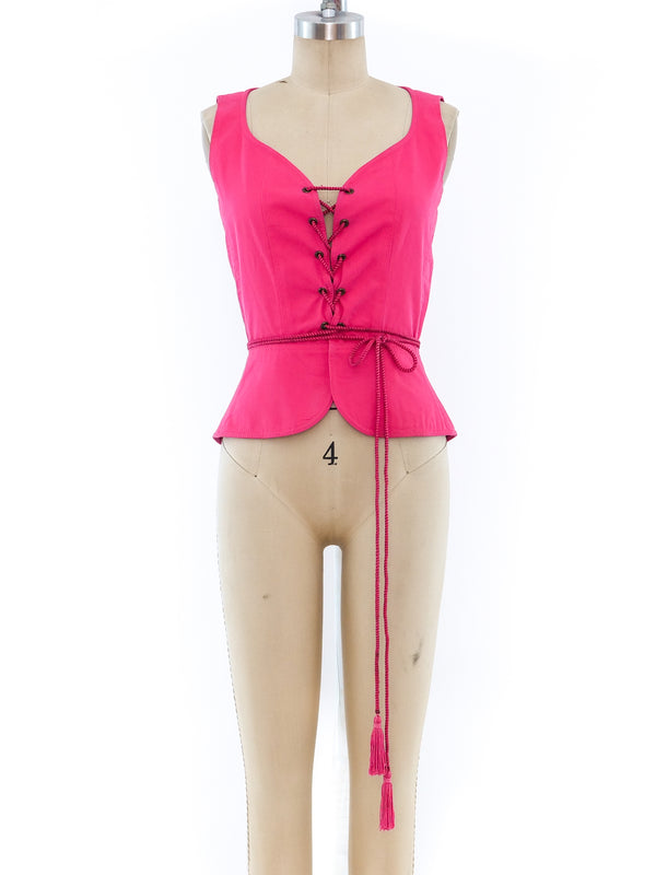 Yves Saint Laurent Fuchsia Bustier Top Top arcadeshops.com