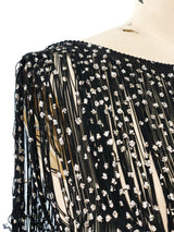 Glitter Embellished Fringe Top Top arcadeshops.com