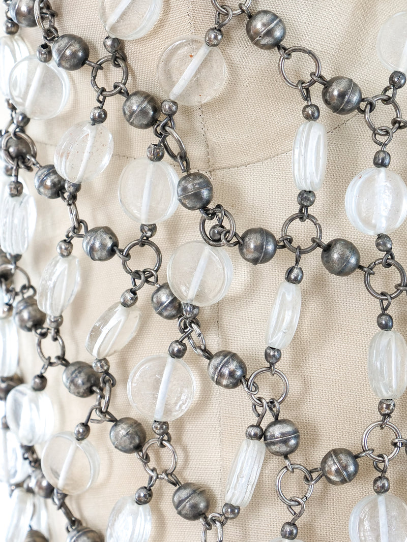 Glass Bead Embellished Chain Top Top arcadeshops.com