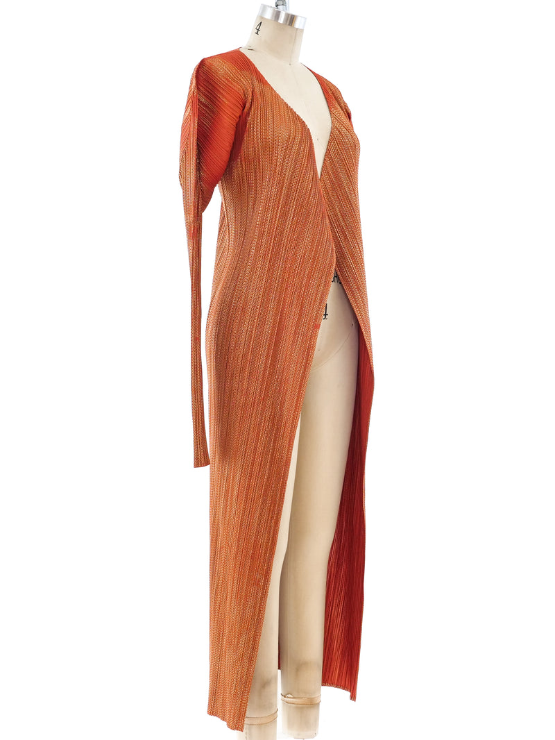 Issey Miyake Metallic Plisse Pleated Jacket Jacket arcadeshops.com