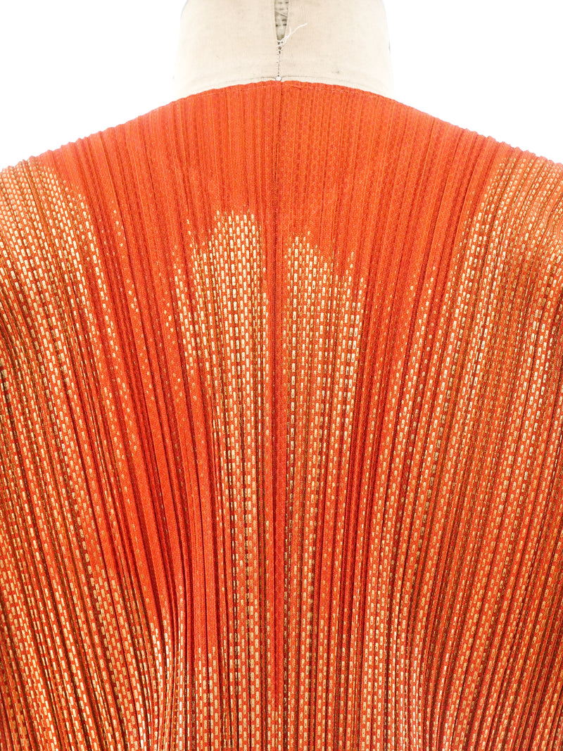 Issey Miyake Metallic Plisse Pleated Jacket Jacket arcadeshops.com