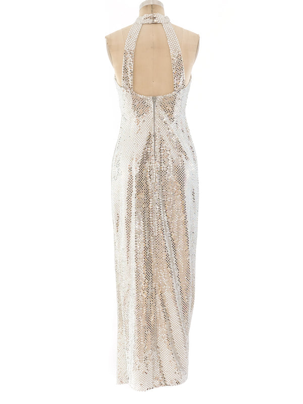 Disco Ball Halter Gown Dress arcadeshops.com