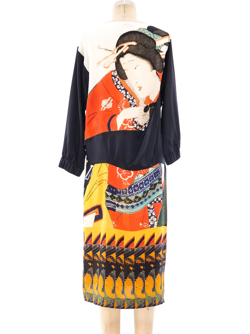 Dries Van Noten Geisha Motif Dress Dress arcadeshops.com