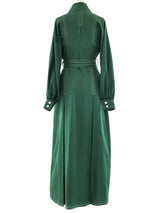 Jean Varon Forest Green Belted Maxi Dress Dress arcadeshops.com