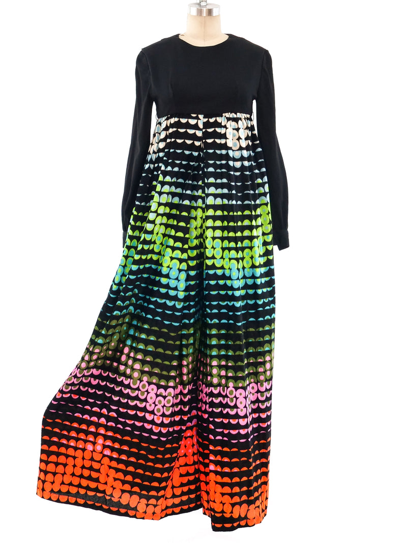 Printed Velvet Palazzo Jumpsuit Suit arcadeshops.com