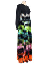 Printed Velvet Palazzo Jumpsuit Suit arcadeshops.com