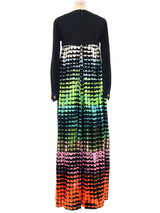 Printed Velvet Palazzo Jumpsuit Suit arcadeshops.com