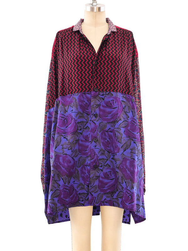 Koos Van Den Akker Patchwork Shirt Top arcadeshops.com