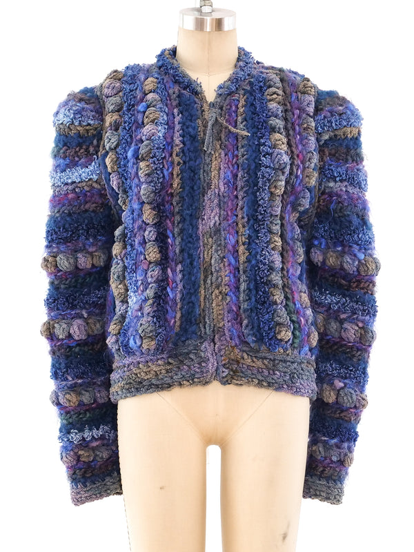 1980's Chenille Knit Jacket Jacket arcadeshops.com