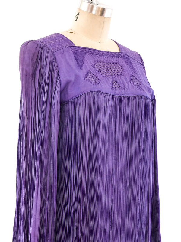 Pleated Peasant Dress Dress arcadeshops.com