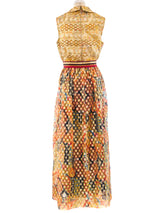 Malcolm Charles Metallic Paisley Maxi Dress Dress arcadeshops.com