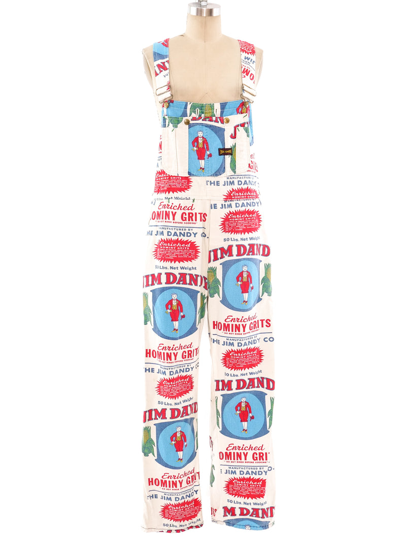 Jim Dandy Novelty Printed Overalls Suit arcadeshops.com