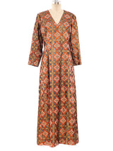 Metallic Floral Maxi Dress Dress arcadeshops.com