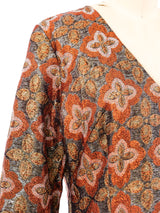 Metallic Floral Maxi Dress Dress arcadeshops.com