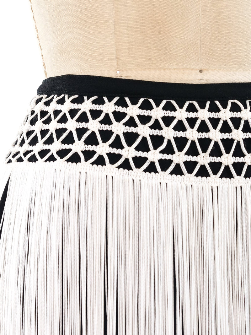 Valentino Fringed Maxi Skirt Bottom arcadeshops.com