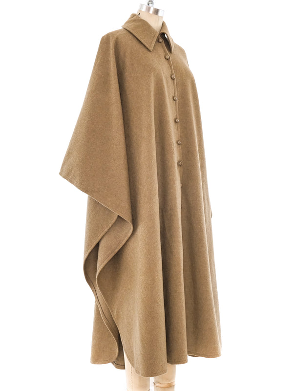 Yves Saint Laurent Felted Wool Poncho Outerwear arcadeshops.com