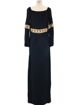 Givenchy Metallic Trimmed Jersey Goddess Gown Dress arcadeshops.com